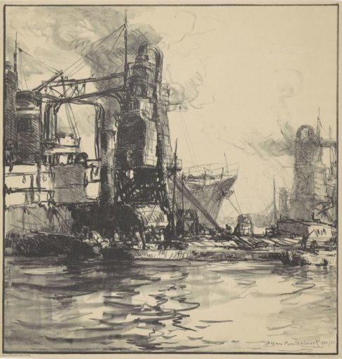 View of the Harbor at Rotterdam