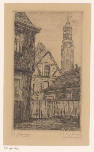 City view with the tower in Weimar