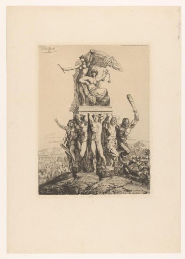 Allegorical representation with Justice and Truth