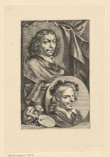 Portraits of Frans van Mieris and Jan Havicksz. Steen