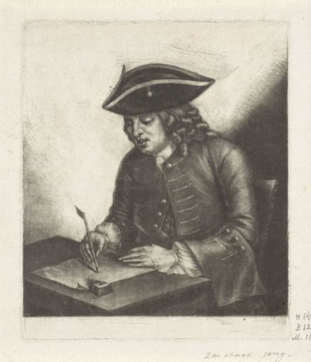 Portrait of a Writing Man at a Desk, Possibly Pieter Louw