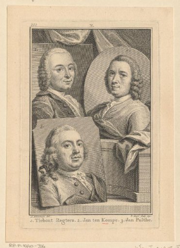 Portraits of Tiebout Regters, Jan ten Compe and Jan Palthe