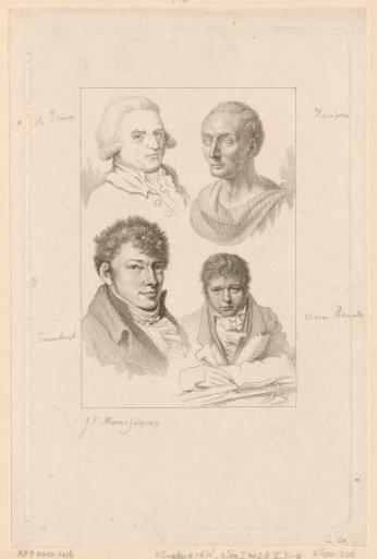 Portraits of Jacques Kuyper, Johannes Huibert Prins, Wouter Johannes van Troostwijk and Joannes Pieter Visser Bender
