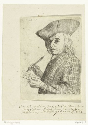 Self-portrait with pen and drawing