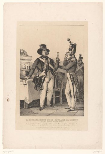 Officer scolding drinking soldier without uniform