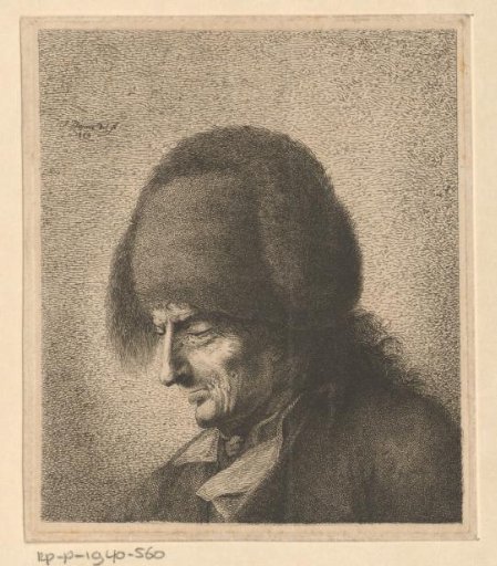 Portrait of an Unknown Man with a Fur Cap, Possibly Named Van der Werff