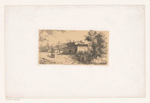 Southern Landscape with Houses and Figures