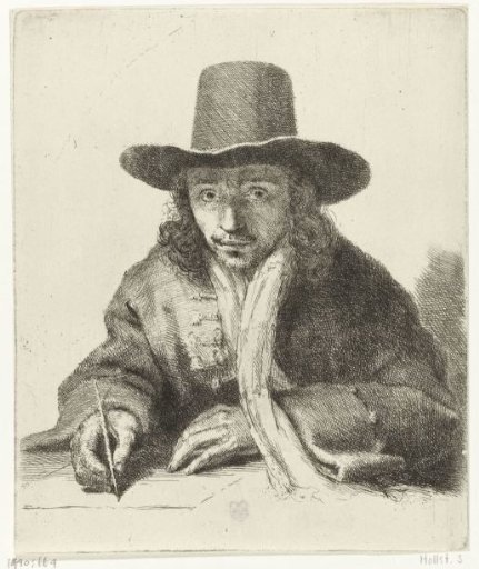 Self-portrait of Johannes Lutma, drawing