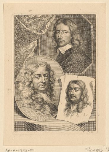 Portraits of Govert Flinck, Peter Lely and Philips Koninck