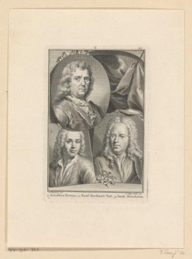 Portraits of Arnold Boonen, Carel Borchaert Voet and Isaac de Moucheron