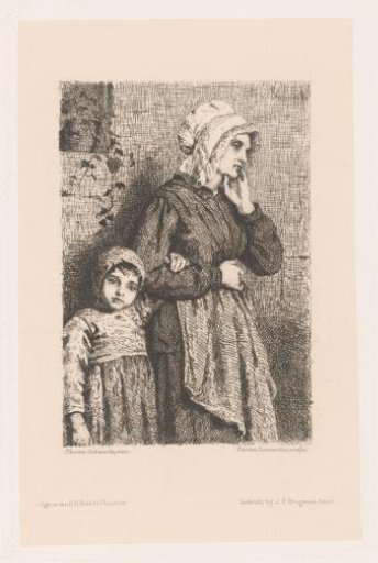 Woman with child on her arm