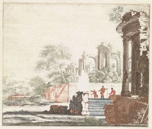 Landscape with two Roman ruins