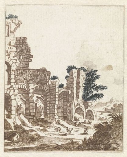 Landscape with a classical ruin