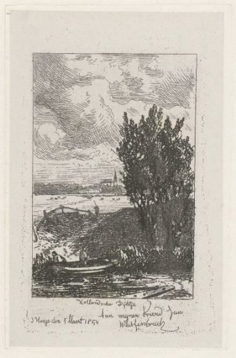Pastoral landscape with a ditch