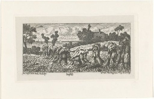 Landscape with sheaves of corn