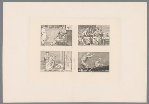 Four scenes from Apuleius' Cupid and Psyche