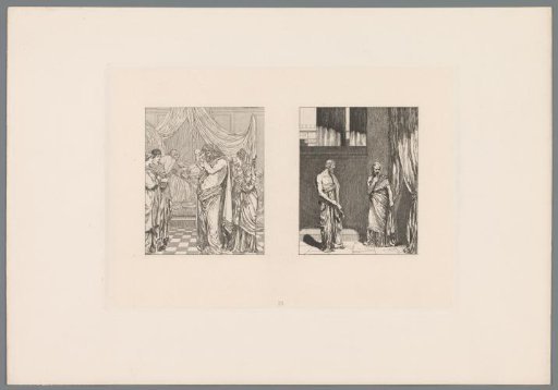 Two scenes from Apuleius' Cupid and Psyche