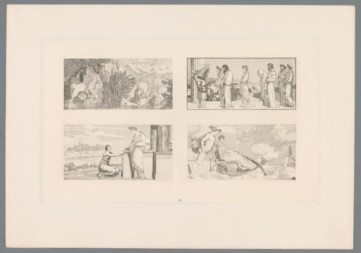 Four scenes from Apuleius' Cupid and Psyche