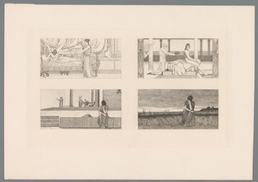 Four scenes from Apuleius' Cupid and Psyche