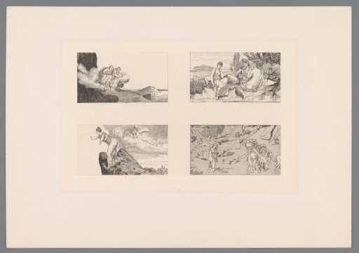Four scenes from Apuleius' Cupid and Psyche