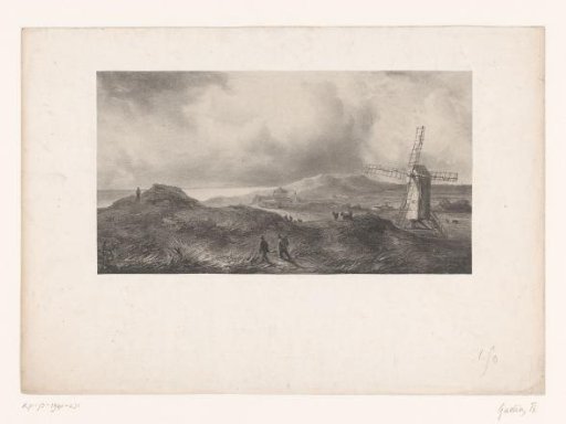 Dune landscape with mill