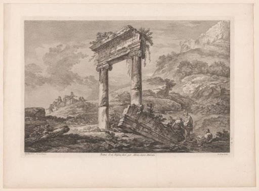 View of a ruin in a landscape