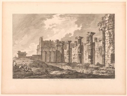 View of the Propylaea of the Acropolis of Athens