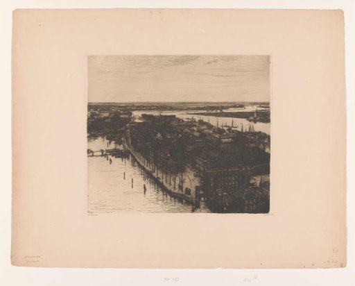 View of Dordrecht in a northerly direction from the tower of the Grote Kerk