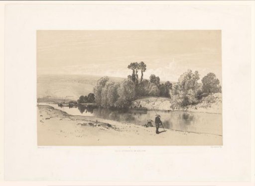 Hilly landscape with river