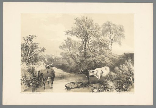 Landscape with cows and a stream near Windsor