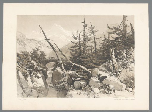 Landscape with Bridge over the Aare in Meiringen