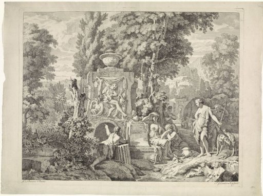Landscape with a Fountain and Diana and Her Nymphs
