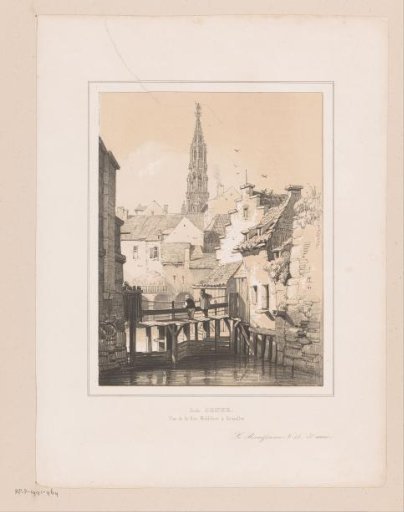 City View of Brussels with the Town Hall Tower