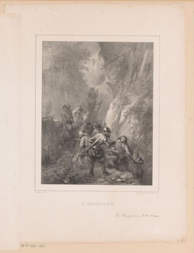 Soldiers Climbing over Rocks