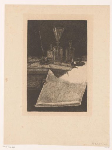 Still life with etching tools