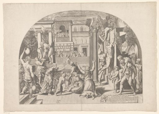 Fire in the Borgo in Rome
