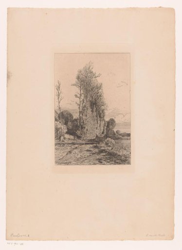 Landscape with figure on a bridge