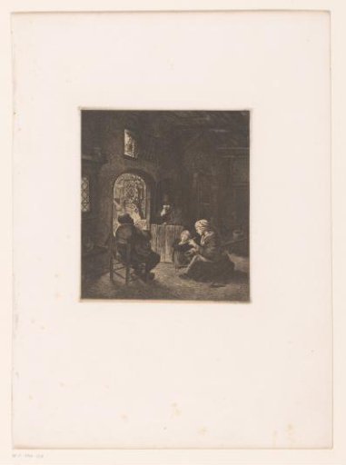 Interior with a reading man