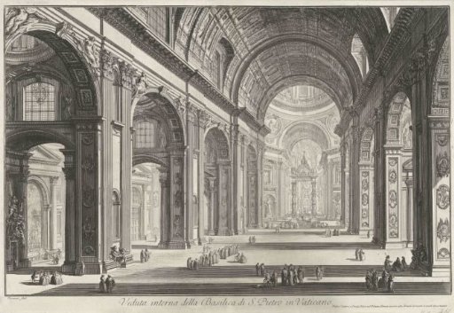 Interior of St. Peter's Basilica at Vatican City