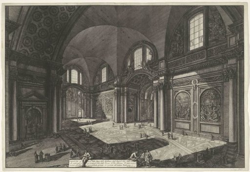 Interior of Santa Maria degli Angeli e dei Martiri in Rome