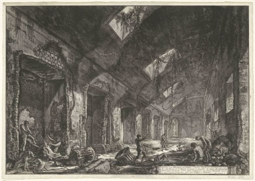 Interior of the Heliocaminus Baths in the Villa Adriana at Tivoli