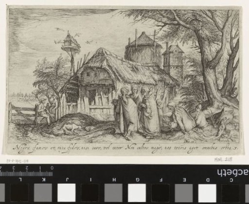 Landscape with Rome at a farmhouse
