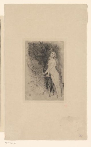 Devil and Eve by the apple tree