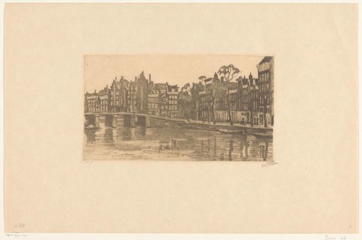 View of canal houses in Amsterdam