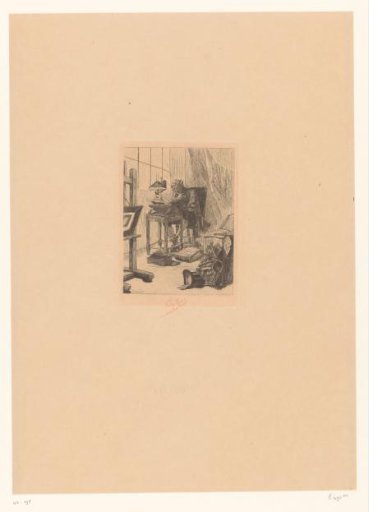 Old Man Reading in a Study