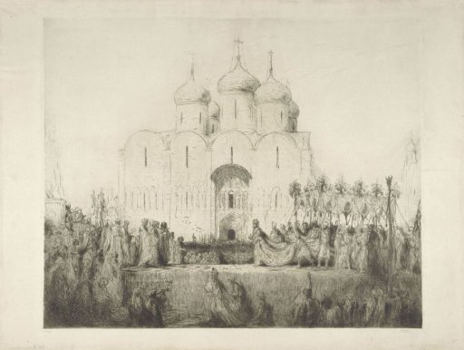 Coronation of Tsar Nicholas II before the Uspenski Cathedral