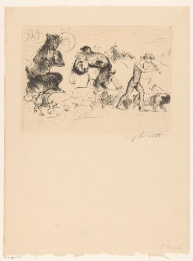 Satyrs, a nymph, a faun and a drove of pigs