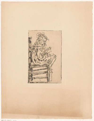 Girl sitting on a chair