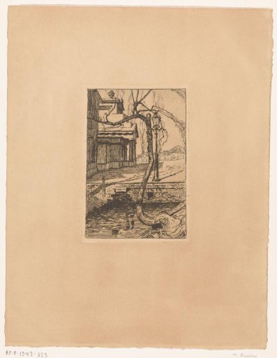 Landscape with a country house and ditch