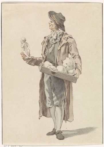 Street vendor with plaster figurines